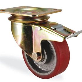 Kama 80x30 mm Ağır Hizmet Döküm Frenli Teker