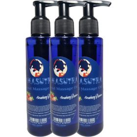 Kamasutra Çilek Aromalı Pure Edible Strawberry Flavor Massage Oil 125 ml 3 Adet Masaj Yağı