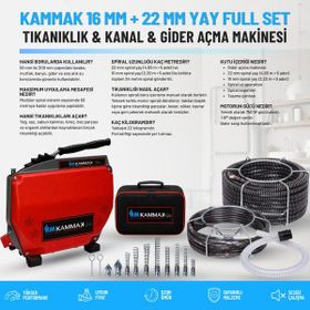 Kammak 16 mm + 22 mm Yay Full Set Gider Açma Makinesi