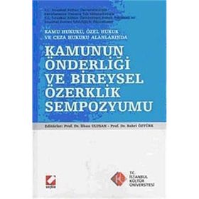 KAMU HUKUKU, ÖZEL HUKUK VE CEZA HUKUKU ALANLARINDA KAMUNUN ÖNDERLİĞİ VE BIREYSEL ÖZERKLİK SEMPOZYUMU - KOLEKTIF