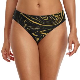 Kanpola B Siyah Alt 3D Baskılı Kısa Yaz Mayosu Hızlı Kurur Yüzme Şortu Yüksek Bel Streç Sörf Şort Yaz Plaj Su Sporları İçin Kadın Bikini Alt