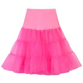 Kanpola Rockabilly A-Line Jüpon Çok Katmanlı Dantel Karpuz Kadın Etek