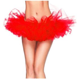 Kanpola Rockabilly Jüpon Çok Katmanlı Kabarık Kırmızı Kadın Etek