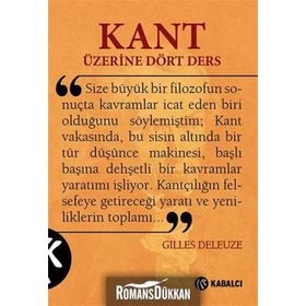 Kant Üzerine Dört Ders - Gilles Deleuze