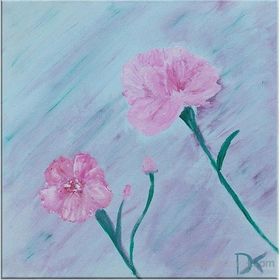 Kanvas Sanat CNV-052 Pembe Çiçek Kanvas Tablo
