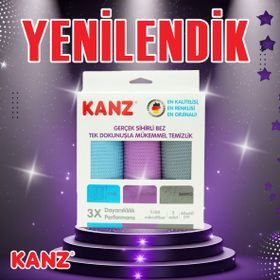 Kanz 40x60 cm Microfiber Temizlik Bezi (3 adet)