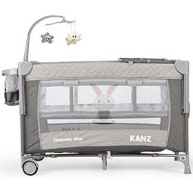 Kanz Sleepy Side Plus Gri Anne Yanı Oyun Parkı