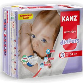 Kanz Ultra-Dry No:3 Midi 34 Adet Bebek Bezi