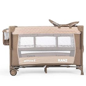 Kanz Withme II Kahverengi Anne Yanı Park Yatak Oyun Parkı Beşik