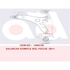 KAPIMSAN 08-70720 Focus 98 04 Komple Sol Alt Salıncak