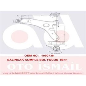 KAPIMSAN 08-70720 Focus 98 04 Komple Sol Alt Salıncak