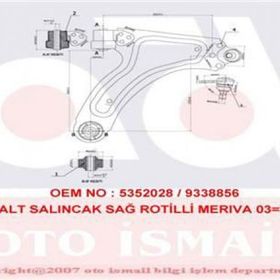 KAPIMSAN 18-70139 Meriva Komple Sağ Alt Salıncak