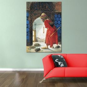 Kaplumbağa Terbiyecisi Dev Boyut 100x150 Kanvas Tablo