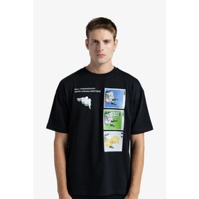 Kappa 311S1TW-005 Authentic Graphik Gerry Erkek Siyah T-shirt