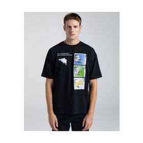 Kappa 311S1TW-005 Authentic Graphik Gerry Erkek Siyah T-shirt