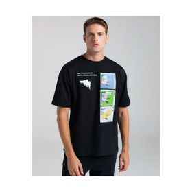 Kappa 311S1TW-005 Authentic Graphik Gerry Erkek Siyah T-shirt