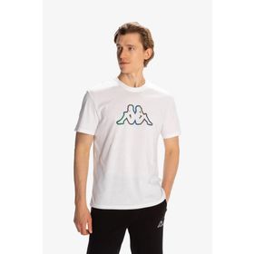 Kappa 321W4GW-001 Logo Brian Beyaz Yuvarlak Yaka Erkek T-shirt