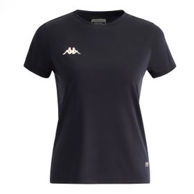 Kappa 331E2IWA01-3 W Kombat Dhola Bisiklet Yaka Regular Fit Düz Siyah Kadın T-Shirt
