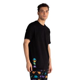 Kappa 331M1LW AUTHENTIC WINAY Bisiklet Yaka Düz Siyah Erkek T-shirt
