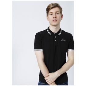 Kappa 351C7MW005 Logo Maltax 5 Mss Siyah Günlük Stil Polo Erkek T-shirt