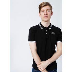 Kappa 351C7MW005 Logo Maltax 5 Mss Siyah Günlük Stil Polo Erkek T-shirt