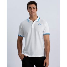 Kappa 351C7MWA53 M LOGO MALTAX 5 MSS Düz Beyaz Erkek Polo T-shirt