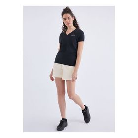 Kappa 361D5Uw005 W Logo Cabou Bisiklet Yaka Regular Fit Düz Siyah Kadın T-Shirt