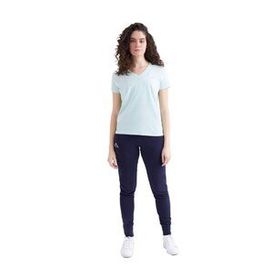Kappa 361D5Uwxcd W Logo Cabou Bisiklet Yaka Regular Fit Düz Yeşil Kadın T-Shirt