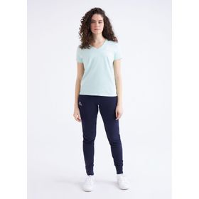 Kappa 361D5Uwxcd W Logo Cabou Bisiklet Yaka Regular Fit Düz Yeşil Kadın T-Shirt
