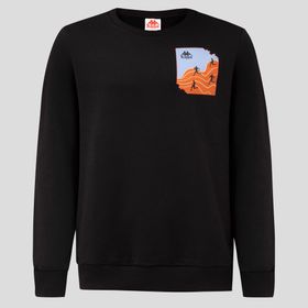Kappa 361G7PW-005 Authentic Graphic Erkek Siyah Sweatshirt
