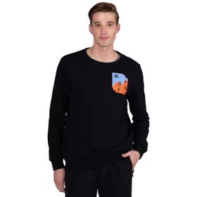 Kappa 361G7PW-005 Authentic Graphic Erkek Siyah Sweatshirt