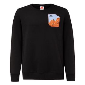 Kappa 361G7PW-005 Authentic Graphic Erkek Siyah Sweatshirt