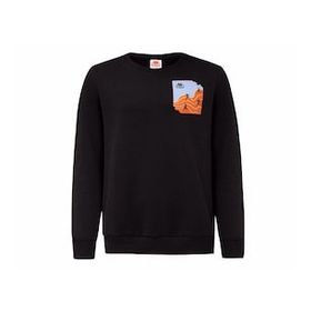 Kappa 361G7PW-005 Authentic Graphic Erkek Siyah Sweatshirt