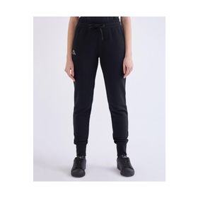 Kappa 371E82W005 W Logo Theek Slim Normal Bel Lastikli Fit Düz Siyah Kadın Eşofman Altı