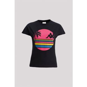 Kappa 371E8CW-A0B1 Siyah Authentic Sand Pakita Kadın T-Shirt