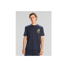 Kappa 371S8IW-XCT Authentic Space Jump Lacivert Yuvarlak Yaka Erkek T-shirt