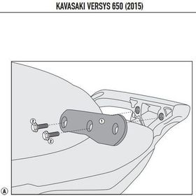 Kappa 4114KIT Kawasaki Versys 650 15-17 Motosiklet Yan Çanta Taşıyıcı Bağlantı Kiti