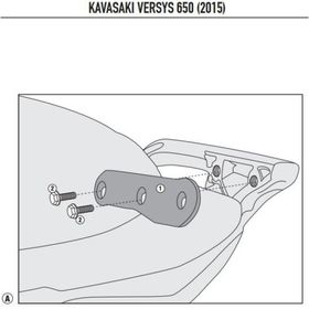 Kappa 4114KIT Kawasaki Versys 650 15-17 Motosiklet Yan Çanta Taşıyıcı Bağlantı Kiti