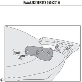 Kappa 4114KIT Kawasaki Versys 650 15-17 Motosiklet Yan Çanta Taşıyıcı Bağlantı Kiti