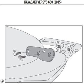 Kappa 4114KITK Kawasaki Versys 650 15-19 Yan Çanta Taşıyıcı Bağlantı Kiti