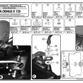 Kappa A283A Yamaha Cignus x 125 07-15 Motosiklet Rüzgar Siperlik Bağlantısı