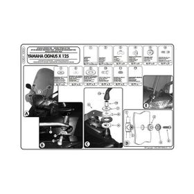 Kappa A283A Yamaha Cignus x 125 07-15 Motosiklet Rüzgar Siperlik Bağlantısı
