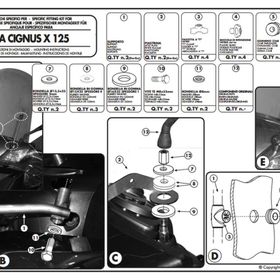 Kappa A283A Yamaha Cignus x 125 07-15 Motosiklet Rüzgar Siperlik Bağlantısı