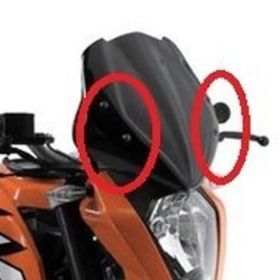 Kappa A7701A KTM Duke 125-200-390 11-16 Motosiklet Rüzgar Siperlik Bağlantısı