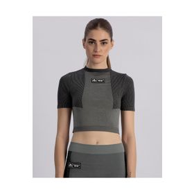 Kappa Authentic Tech Lebrit Gri Kadın T-shirt