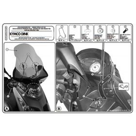 Kappa D292KIT Kymco Dink 50-125-200 06-16 Motosiklet Rüzgar Siperlik Bağlantısı