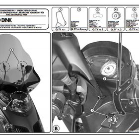 Kappa D292KIT Kymco Dink 50-125-200 06-16 Motosiklet Rüzgar Siperlik Bağlantısı