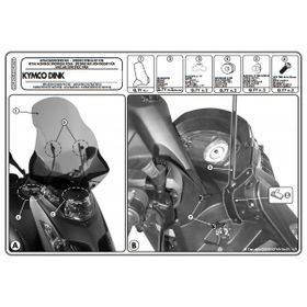Kappa D292KIT Kymco Dink 50-125-200 06-16 Motosiklet Rüzgar Siperlik Bağlantısı