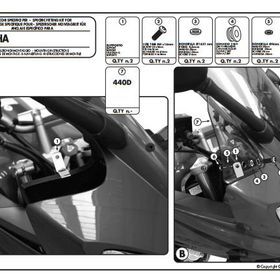 Kappa D440KIT Yamaha FZ6 600 Fazer S2 07-11 Motosiklet Rüzgar Siperlik Bağlantısı