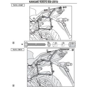 Kappa KL4114 Kawasaki Versys 650 15-17 Motosiklet Yan Çanta Taşıyıcı